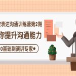 精准表达沟通训练营第2期：助你提升沟通能力，0基础到演讲专家