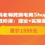 鸿老师跨境电商Shopee入门课+进阶课：理论+实操系统化教学（原价1999）